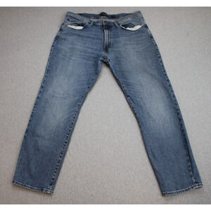 Lucky Brand Jeans Mens 38x30 Blue Stretch 121 Slim Straight Leg Cotton Blend
